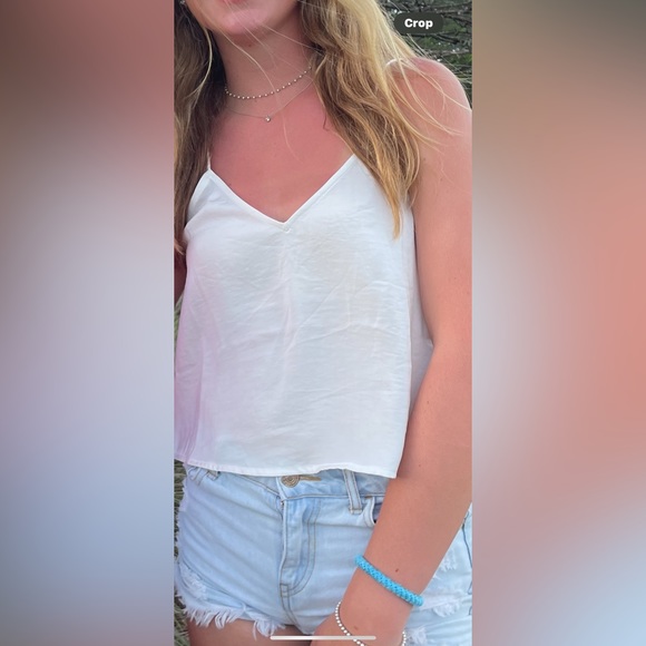 White crop Blouse - Picture 1 of 2